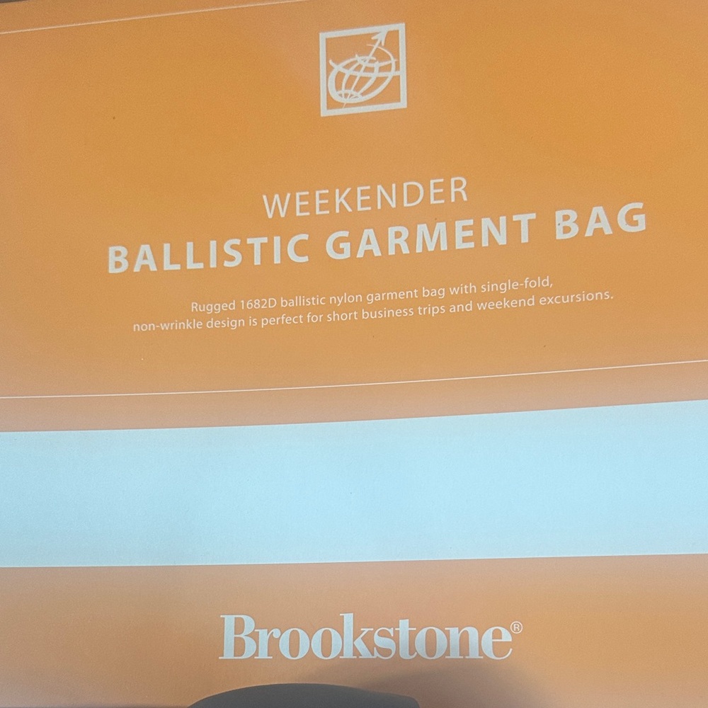Brookstone Orange Ballistic Garment Bag